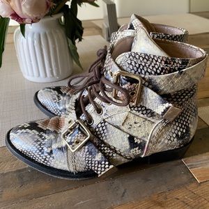 100% Authentic Chloe kids snakeskin boots